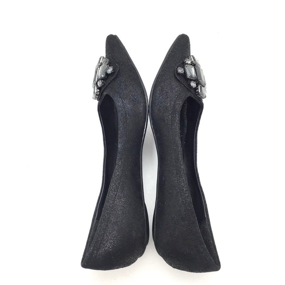 Kenneth Cole Tribeca Jewelry Pointed toe Ballet Flat Black - Picture 8 of 9